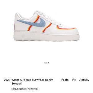 Nike Women’s Air Force 1 Low ‘Sail Denim Swoosh
